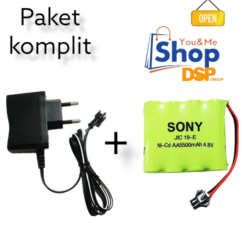 Battery SONY RC 5500mah + Charger song 2 hitam