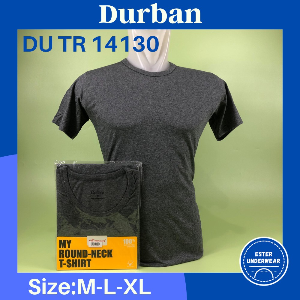 Kaos Dalam Oblong Pria Durban O-Neck DU TR 14130 Abu Isi-1 Pcs/Pack