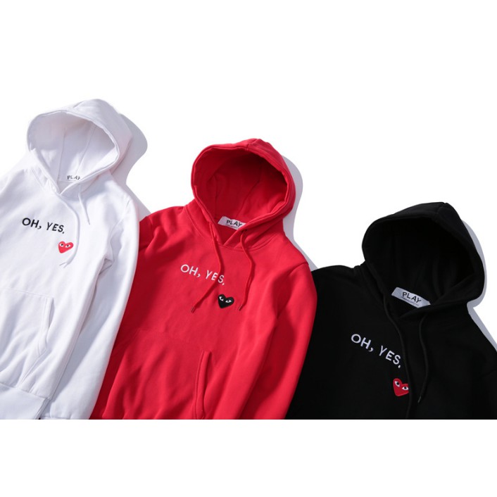 comme des garcons oh yes hoodie