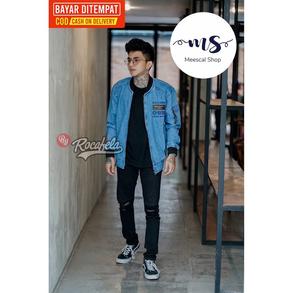 JAKET JEANS PRIA ROCAFELA 100% ORIGINAL DISTRO