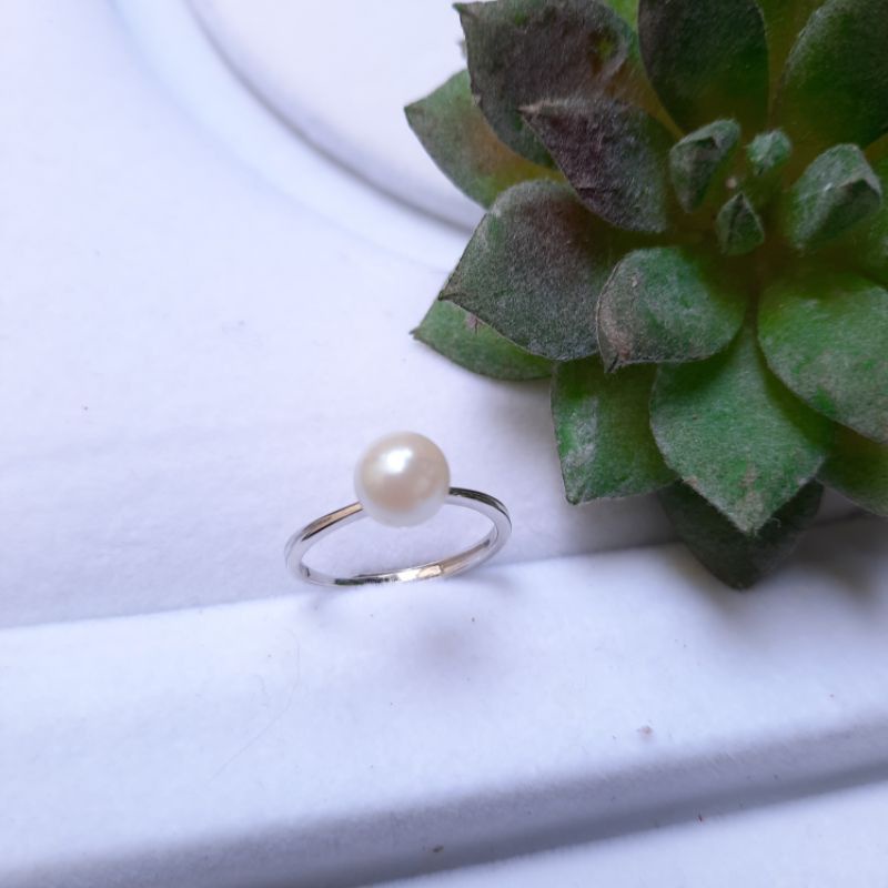 Cincin perak 925 mutiara Lombok asli || model minimalis