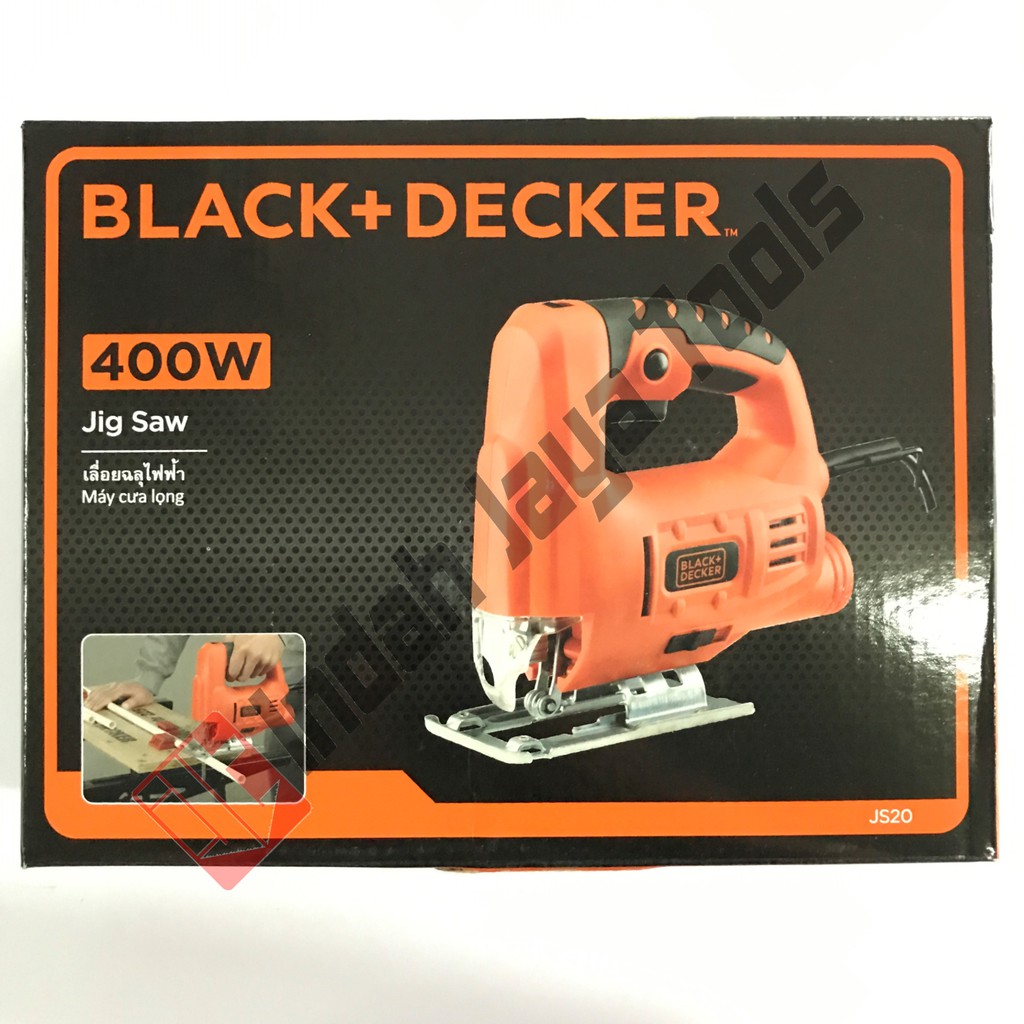 Mesin Jigsaw VARIABLE Speed BLACK + DECKER JS20 Compact Jig saw 400 W