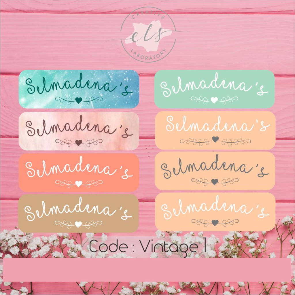 

stiker label nama custom waterproof anti air