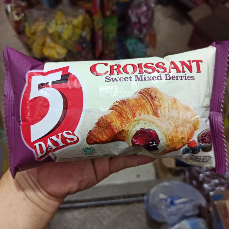 

Roti Croissant Isi Selai Aneka Buah Beri Sweet Mixed Berries 60 Gram