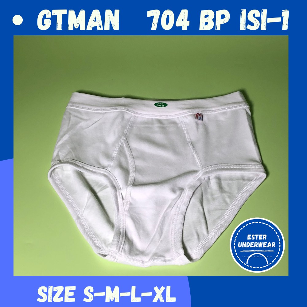 Celana dalam  Pria Gtman  704BP Putih ISI1Pcs