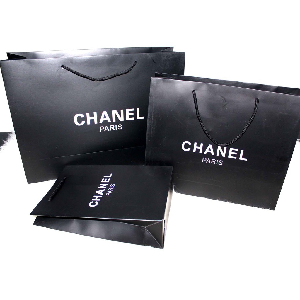 

1 set paket paperbag isi 3 ukuran merk chanle
