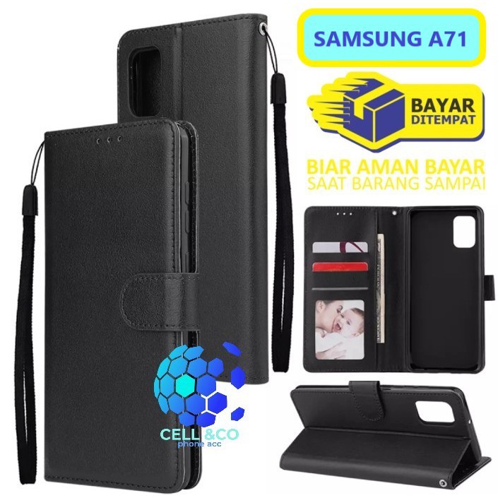 Flip cover SAMSUNG A71 Flip case buka tutup kesing hp casing hp flip case leather wallet