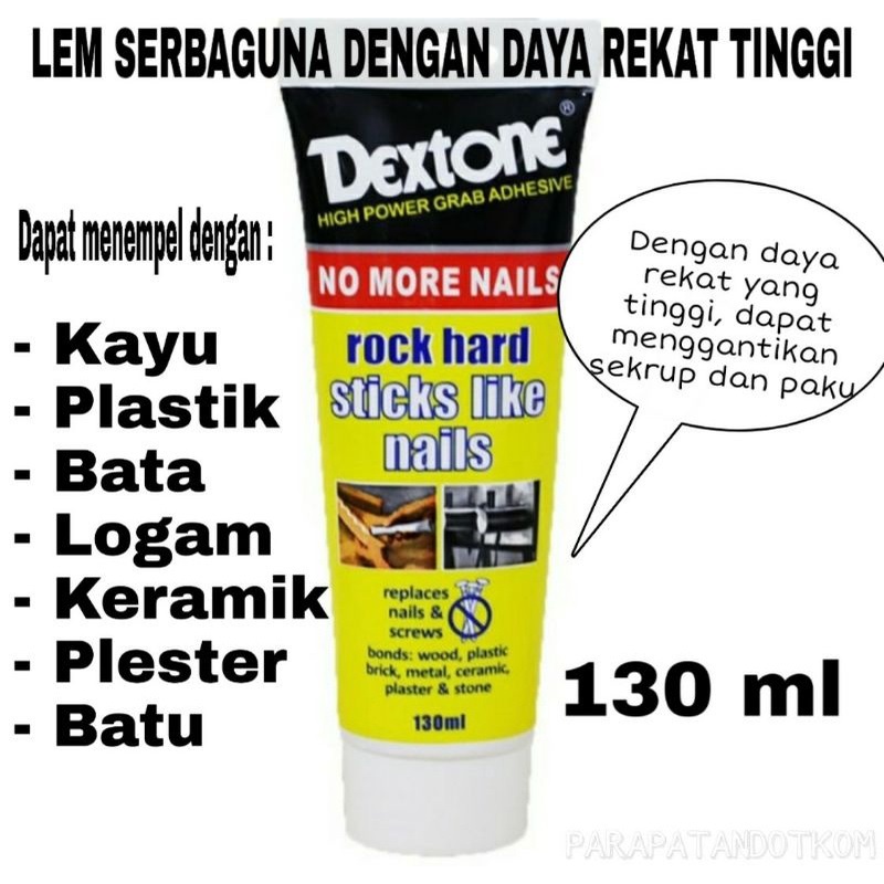 Dextone Lem keramik dinding lantai kayu besi lem batu super kuat tanpa paku lem kuat serbaguna Lem B