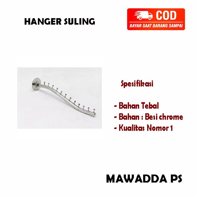 Hanger Suling 12 Titik Gelombang / Hanger Pakaian display Toko