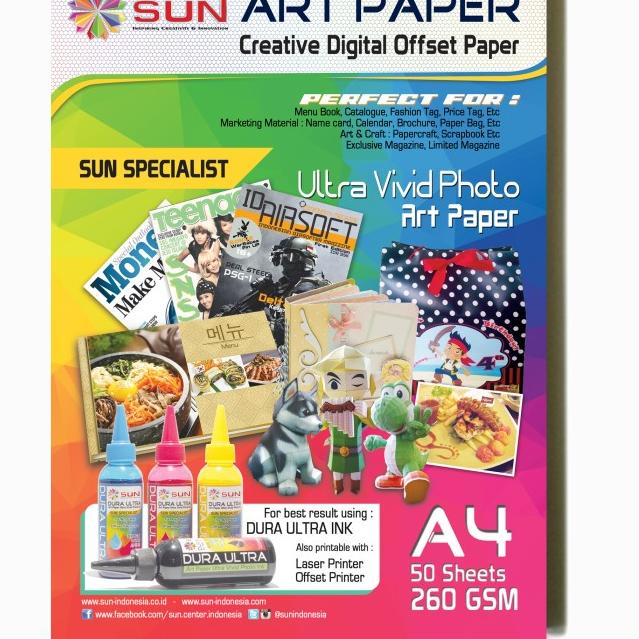 

SUN ART PAPER 260 GSM A4 (50 Lembar)