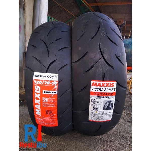 1 Pasang Ban Tubeles Aerox 120/70-14 & 140/70-14 Maxxis Victra Dual Compond