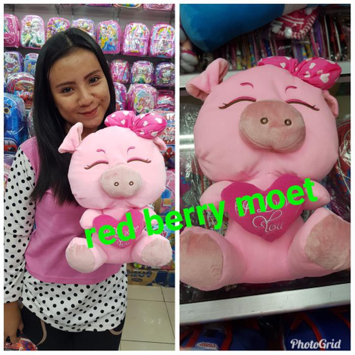 BONEKA PIG LOVE / BABI LOVE IMUT / PIGGY HATI BM1387 GT45