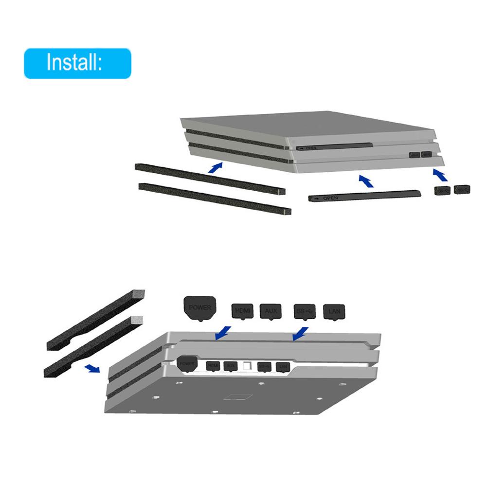 2 in 1 Cover Pelindung Debu Untuk PS4 Pro