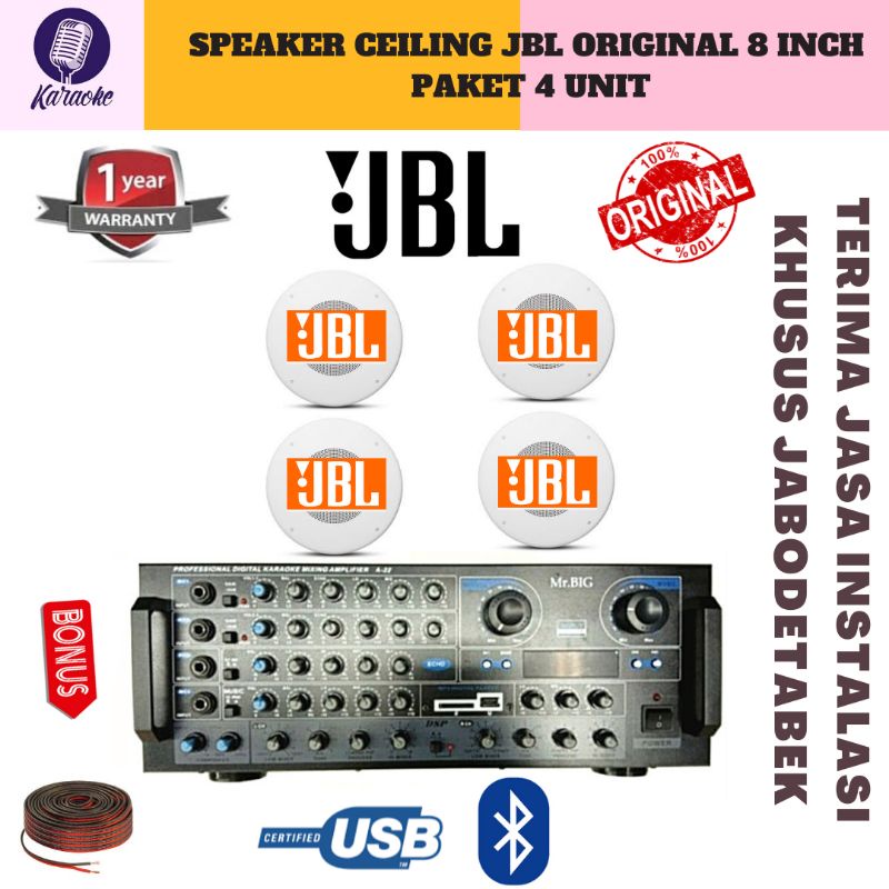 Speaker Ceiling JBL Original 8 inch Paket 4 unit