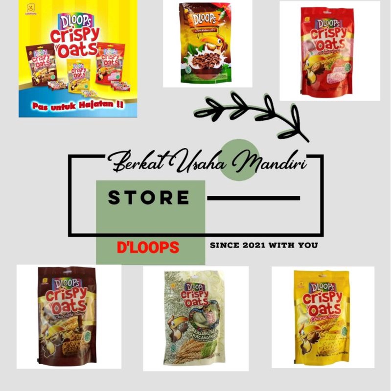 D'loops Crispy Oats 4 Varian rasa Terlaris termurah &amp; Garansi 100% Ori