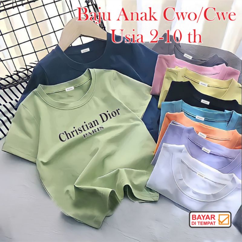 Kaos Anak Laki Laki 2-10 Tahun Crtan Dir Kaos Anak Unisex Bahan Katun Baju Oblong Anak Atasan Anak Murah