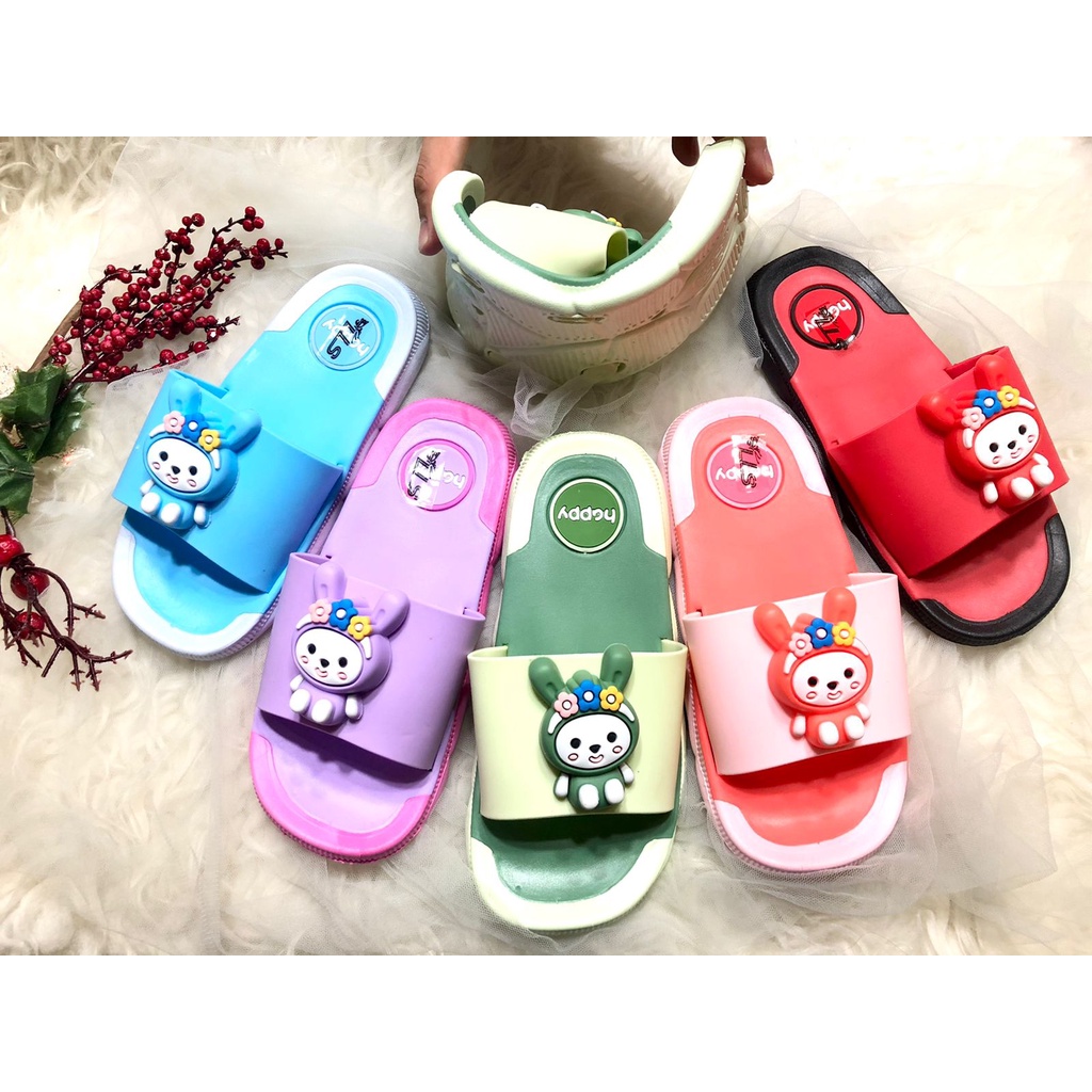 Sandal Anak Perempuan Melody Bunny Import Karet Size 30-35 Laluna 2021