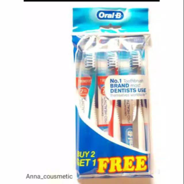 Oral-B Sikat Gigi Pro-Health with CrossAction bristles Soft isi 3pc