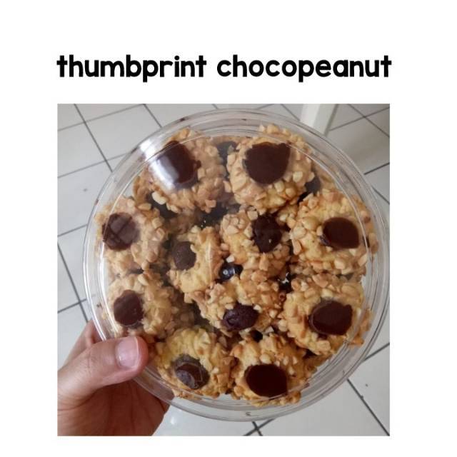 

Thumbprint Kue Kering Homemade Nocho cakery 500 Gr Kue Kacang Coklat