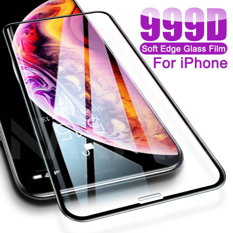 Tempered Glass 999d Pelindung Layar iPhone 11 12 Pro Max Mini 6 6s 7 8 Plus X XS Max XR SE 2020