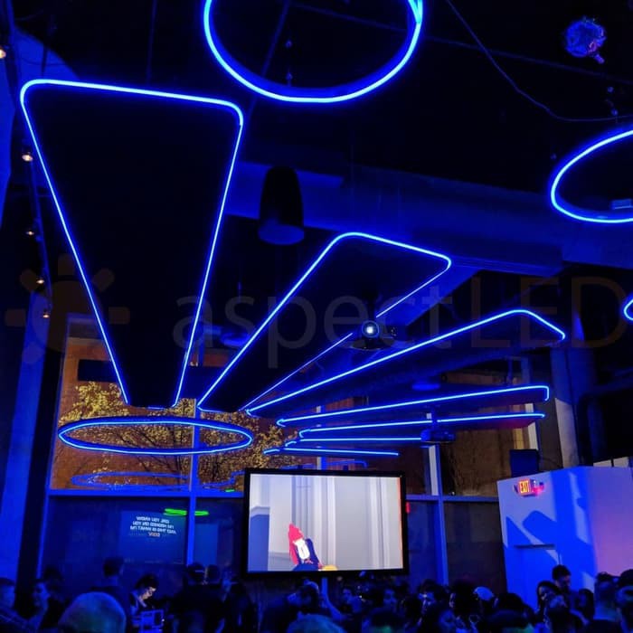 Lampu Led neon flexible Rope light Custom Warna Biru / Blue meteran (belum termasuk colokan)