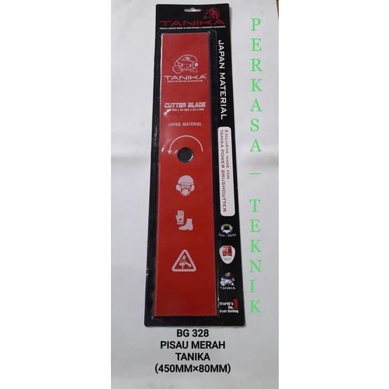 BLADE PARANGAN PISAU 450MMX80MMX1,4MM MERAH MESIN POTONG RUMPUT 318 328 TANIKA ORIGINAL