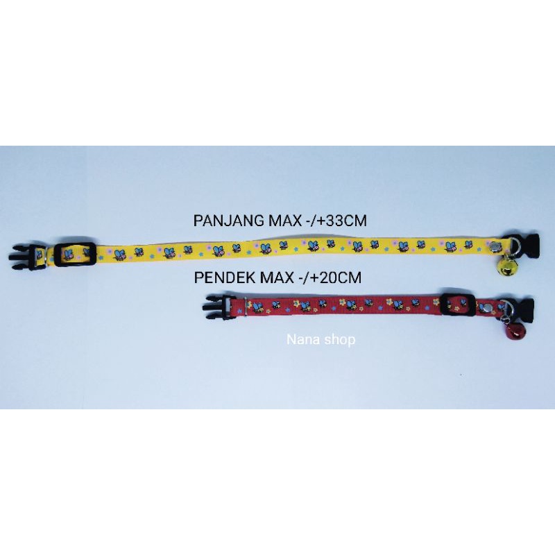 Pet collor motif Bee Kalung kucing anjing kelinci dengan lonceng