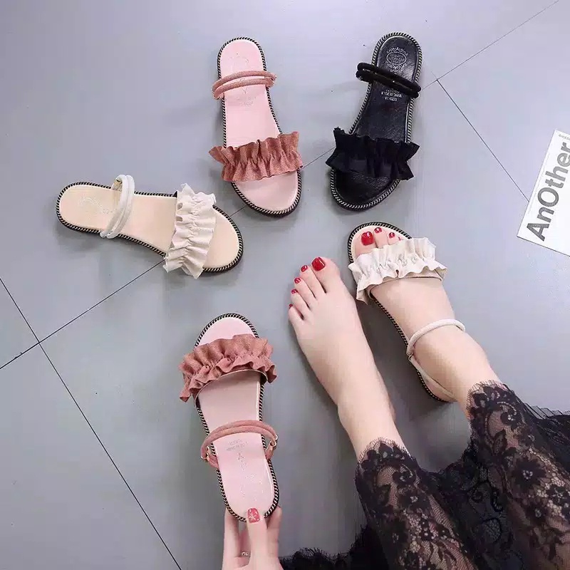 SLIP SANDAL KOKOP KERUT TALI BELAKANG  ACE