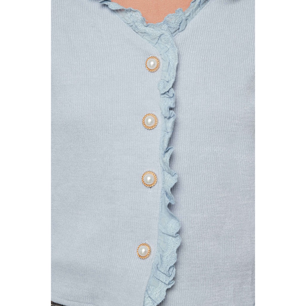 Peach Poppy Tira Cardigan - Outerwear Wanita Vintage Rajut Lengan Panjang