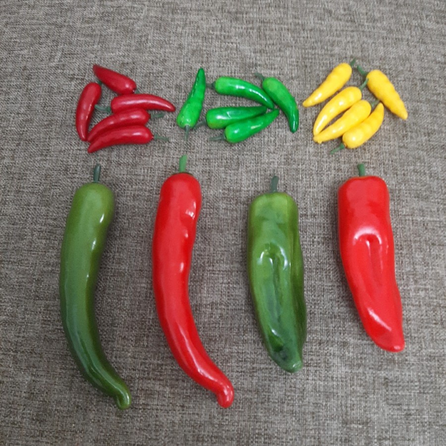 cabe hias cabai paslu buatan hiasan meja pajangan chili pepper cengek lombok artificial