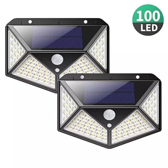 Lampu Taman Tenaga Surya 100 LED Sensor Light LED Solar Lamp