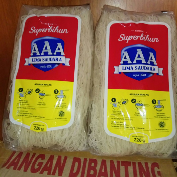 

soun-bihun- bihun super aaa (lima saudara) 220gr -bihun-soun.