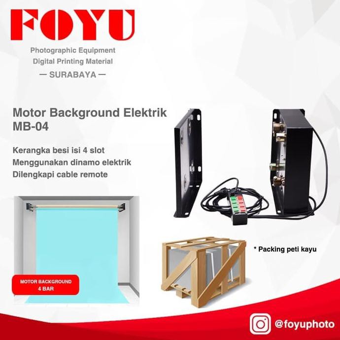 Motor Expander Background Elektrik Besi 4 Slot Bar Cable Remote MB-04