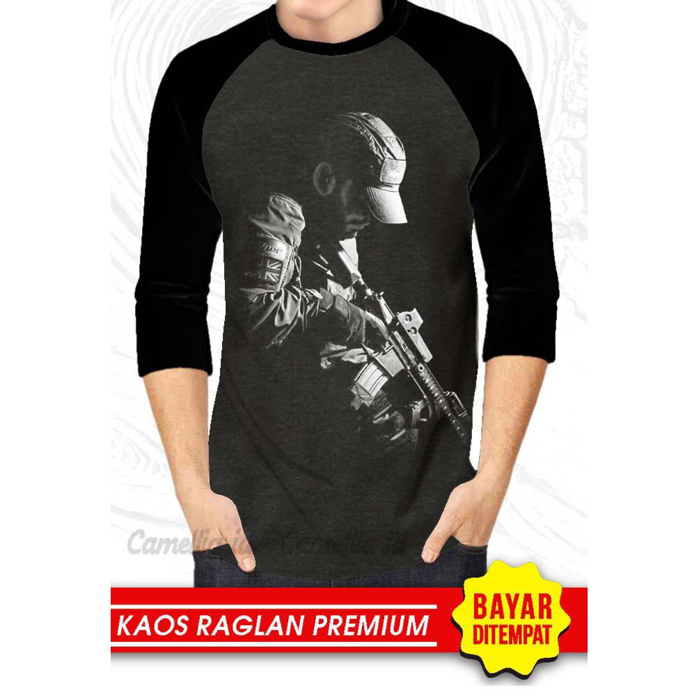 Kaos Raglan (SNIPER)/Kaos Pria Lengan 3/4/ Kaos Pria/ Kaos Cowok/ Kaos Oblong/Misty
