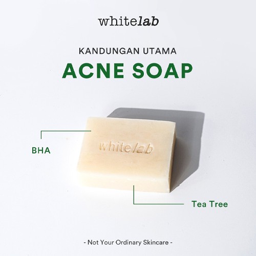 [BPOM] WhiteLab  Acne Soap 80 Gr (BHA + Tea Tree)