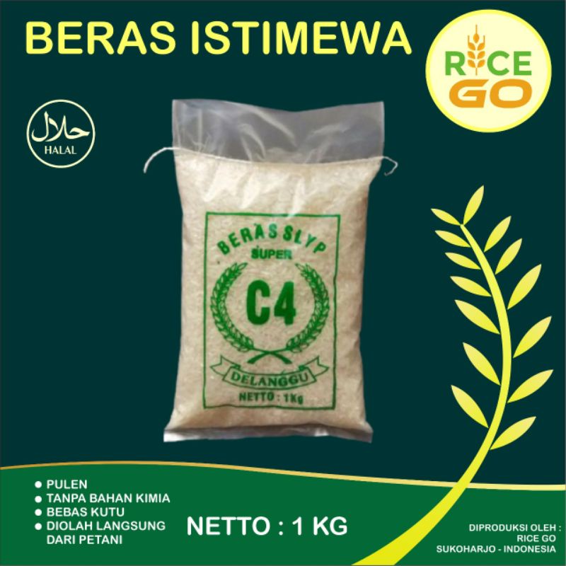 

(COD) BERAS LOKAL PULEN MURAH 1KG BAHAN MAKANAN POKOK