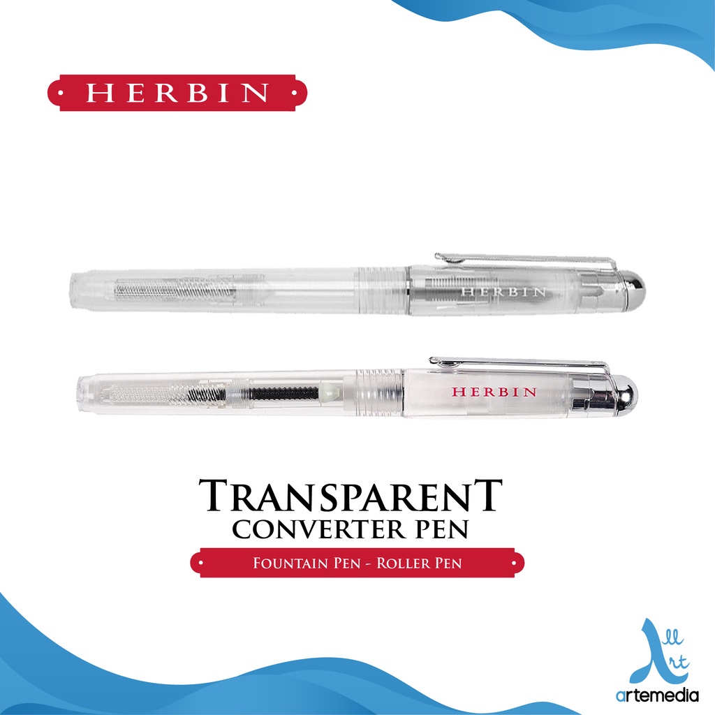 

Herbin Converter Pen Transparent Roller Fountain Pen Pulpen Isi Ulang