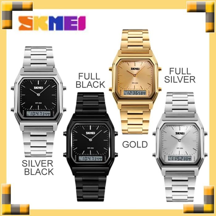 Jam Tangan Pria SKMEI 1220 Casio Water Resist 30M - Hitam