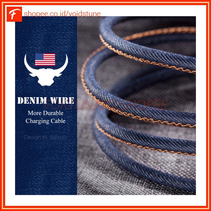 Grab Medan Kabel Charger USB Type C Bastec Kulit Leather 1.2 Meter  WYZ16  Black