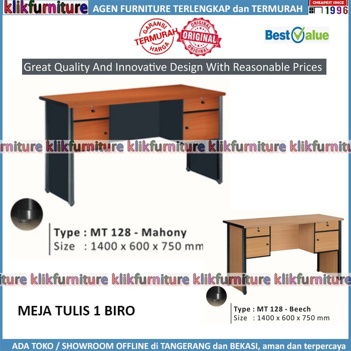 MT 128 Meja Tulis Meja Kantor 1 Biro Besar