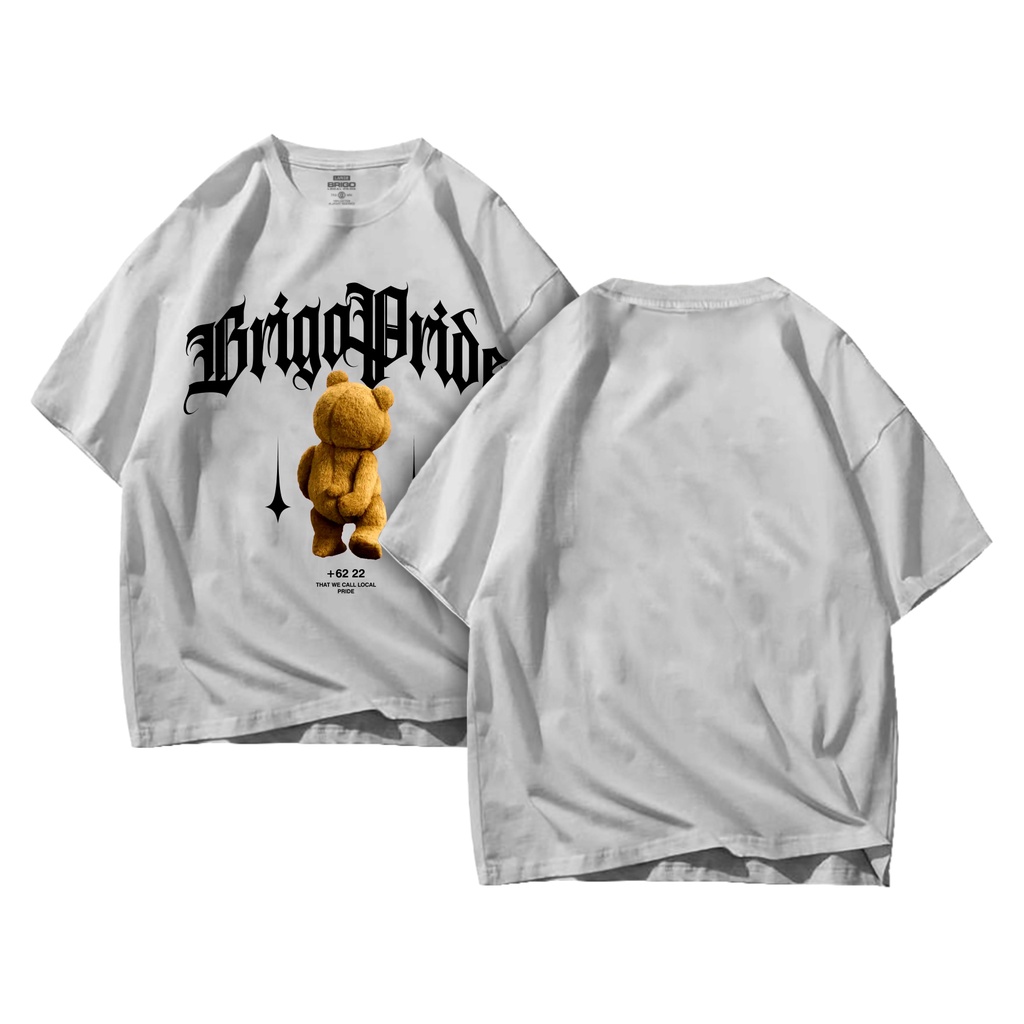 BRIGO Kaos Oversize Beruang PRIDE II Kaos Jumbo Size Pria &amp; Wanita II Kaos Oversize Print DTF