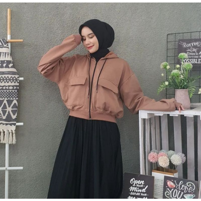 COD Sweater Zara Sweater Hodie Sweater Wanita Sweater Crop Zipper