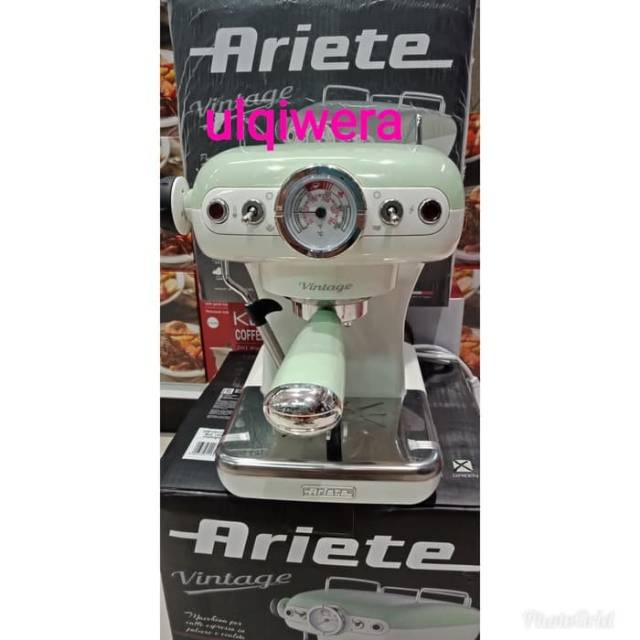 Ariete mesin kopi espresso maker ariete 0,9 liter green vintage