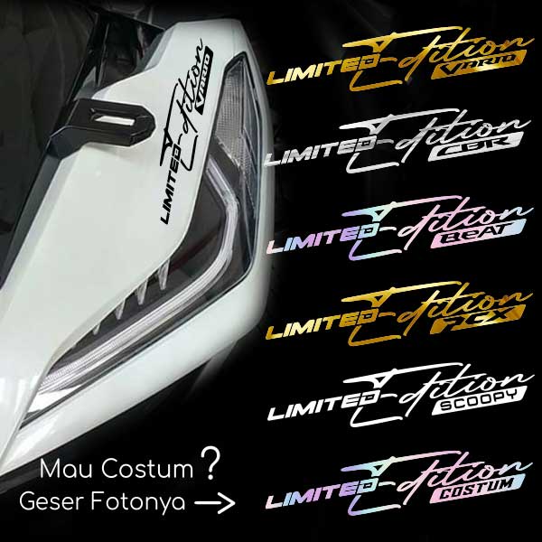 Stiker Vario Limited Edition New / Sticker Motor Limited Edition Vario CBR Beat / Stiker Signature Vario PCX Scoopy / Sticker Chrome Vario CBR Beat PCX Scoopy Glossy Waterproof / Sticker Hologram Signature Vario CBR Beat PCX Scoopy