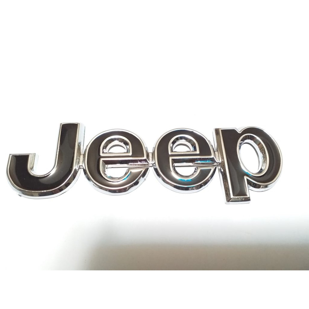 Emblem  Logo JEEP Hitam Chrome