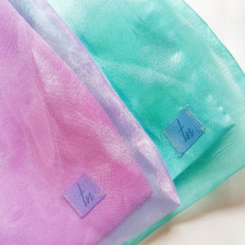 Totebag Handmade Satin Organza Polos Lucu Glossy Murah Kualitas Bagus High Quality | Camaka Ungu