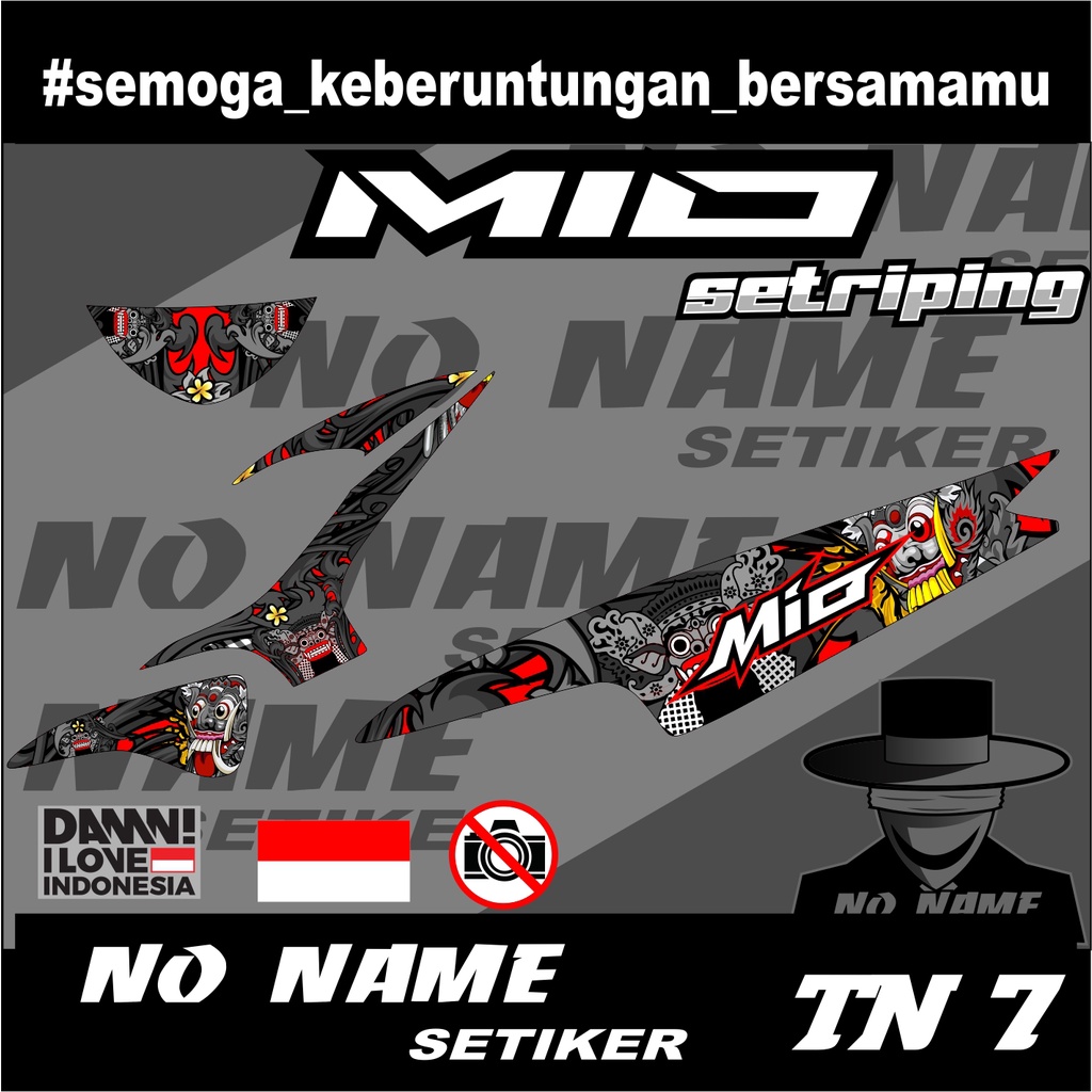 Stiker Striping Mio 110 Smile/Sporty (TN7) 2008 2009 2010 2012 2013 setiker decal mio karbu