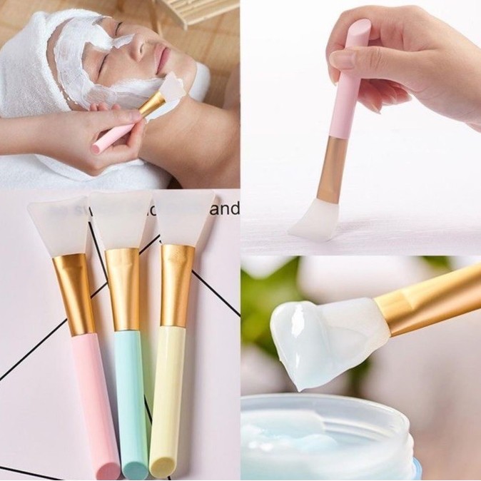 KUAS MASKER SILIKON KUAS MASKER BENING Make Up Brush Brush MAKEUP FACIAL SKIN KUAS SPATULA