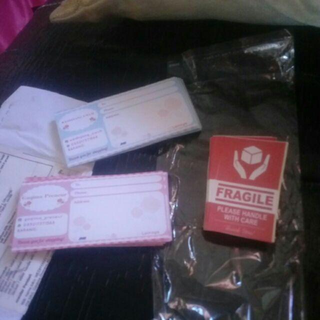 Sticker / Stiker Label Pengiriman Shabby Chic Bunga Pastel