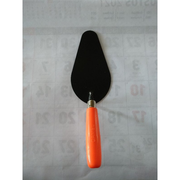 Sendok Semen Warna Hitam Gagang Karet 7"